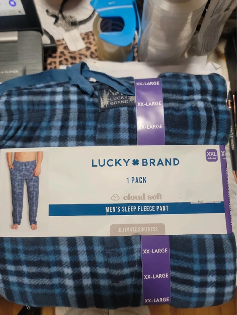 Lucky Brand mens XXL soft sleep fleece pjs